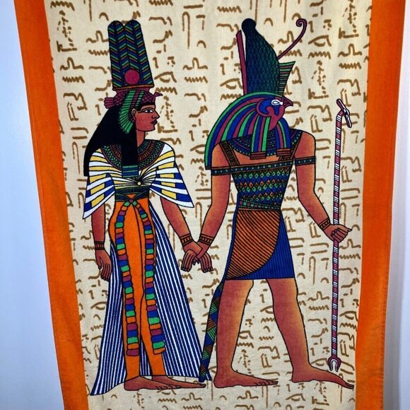 Dahab Horus &‎ Nefertari Beach Towel Egyptian Cotton NWOT 29 x 58" - Picture 4 of 7